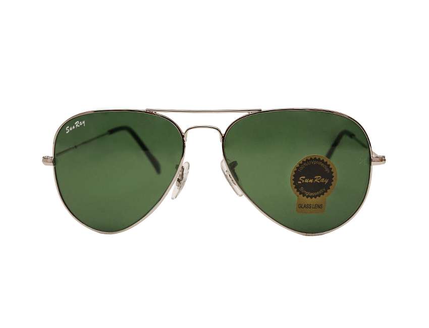 Sunray Sunglass Silver/Light Green