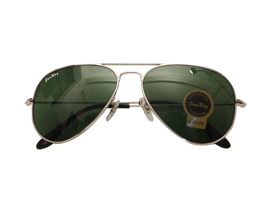 SUN GLASS SILVER-LIGHT GREEN FULL